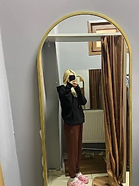 OYSHO BORDO RENGİ LASTİKLİ PAÇA EŞOFMAN